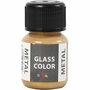 Glasverf - Porseleinverf - Verf Voor Porselein En Glas - Goud - Metallic - Glass Color Metal - Creotime - 30ml