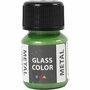 Glasverf - Porseleinverf - Verf Voor Porselein En Glas - Groen - Metallic - Glass Color Metal - Creotime - 30ml