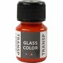 Glasverf - Porseleinverf - Verf Voor Porselein En Glas - Transparant - Oranje - Glass Color Transparant - Creotime - 30ml