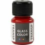 Glasverf - Porseleinverf - Verf Voor Porselein En Glas - Transparant - Rood - Glass Color Transparant - Creotime - 30ml