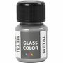 Glasverf - Porseleinverf - Verf Voor Porselein En Glas - Zilver - Metallic - Glass Color Metal - Creotime - 30ml