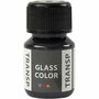 Glasverf - Transparant - Zwart - Porseleinverf voor Glas, Plastic en Porselein - Waterbasis Verf - 30ml - Creatieve Materialen - Handafwasbaar na Bakken