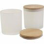 Glazen Potten - Bewaarpotten met Houten Deksel - DIY Organisatie - Keukenopslag - Decoratieve Potten - Hoogte 9 cm - Diameter 8 cm - Set van 12 Stuks