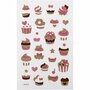 Glitter Stickers - Cupcakes Thema - Zelfklevende Feestelijke Stickers - DIY Versiering - Creatieve Scrapbooking Stickers - Glitter Plakstickers - Luxe Glinster Stickers - 10x16 cm - 1 Vel