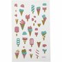 Glitter Stickers - IJsjes Thema - Zelfklevende Plakstickers - Creatieve DIY Stickers - Glinster Feest Stickers - Luxe Versiering - Knutsel & Scrapbooking Stickers - 10x16 cm - 1 Vel