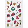 Glitter Stickers - Kerst Thema - Zelfklevende Feestelijke Stickers - Glanzende Plakstickers - Versierstickers Voor Wenskaarten - DIY Knutsel & Decoratie - 10x16 cm - 1 Vel