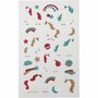 Glitter Stickers - Unicorn Thema - Zelfklevende Plakstickers - Glanzend Glitter Effect - Feestelijke Creatieve Knutsel & Decoratie Stickers - Scrapbooking - 10x16 cm - 1 Vel