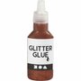 Glitterlijm, oranje, 25 ml/ 1 fles