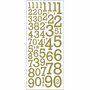 Glitterstickers - goud - cijfers - 10x24 cm - 2 vel