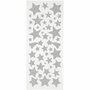 Glitterstickers - Zilveren Sterren - Decoratieve Glitterstickers - DIY Stickers Voor Decoratie - Hobby Glittermateriaal - Stervormige Stickers - 10x24cm - 2 Vel
