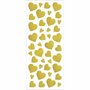 Glitterstickers, goud, harten, 10x24 cm, 2 vel/ 1 doos
