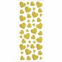 Glitter Stickers - Goud Harten - Zelfklevende Feestelijke Stickers - Glanzende Plakstickers - DIY Knutsel & Scrapbooking Stickers - Luxe Versierstickers - 10x24 cm - 2 Vel