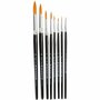 Gold Line Penselen - Professionele Verfkwasten - Nylon Haren - Acryl, Olieverf, Waterverf - Kwastenset - Kunstschilders Penselen - Rond Penseel - 16,5-21cm - 1-8mm - 8 Stuks