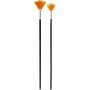 Gold Line Waaierpenselen - Nylon Haren - Fijne Schilderkwasten - Maten 4 & 8 - Ideaal voor Aquarel, Zijdeschilderen & Effecten in Acrylverf - Lange, Zwart Gelakte Stelen - Set van 2