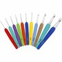 Haaknaaldenset - 11 Stuks - Ergonomische Aluminium Haaknaalden met Softgrip Handvat - Maten 2 mm t/m 12 mm - Geschikt voor Haken met Dun & Dik Garen - Comfortabele Grip