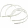 Haarband - Dunne Haarbandjes - Wit - DIY - Haarbanden Versieren Decoreren - Breedte: 13 mm - 5 stuks