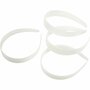 Haarband - Dunne Haarbandjes - Wit - DIY - Haarbanden Versieren Decoreren - Breedte: 25 mm - 5 stuks