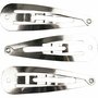 Metalen Haarspeld Verzilverd - DIY Haaraccessoires - Knutselen Haarclips - Haarclips Basis - Sieraden Maken - Strass Versieren - 45 mm - Breedte 14 mm - 10 Stuks
