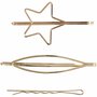 Metalen Haarspeldjes Verguld - DIY Haarclips - Kralen & Strass Versieren - Haaraccessoires Knutselen - Goudkleurige Spelden - Sieraden Decoratie - 70 mm - Breedte 32 mm - 3 Stuks