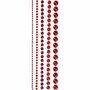 Halve plakparels, rood, afm 2-8 mm, 140 stuk/ 1 doos