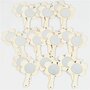Handspiegel - Licht Houten Spiegel - DIY Decoratie & Knutselprojecten - Bloem & Vlinder Design - Houtlook Met Spiegelfolie - 13,9x9 cm - Set van 20 Stuks