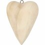 Massief Houten Hart - DIY Houten Hart met Ophangoog - Creatieve Houten Hartjes Decoratie - Houten Hart voor Interieur - Afmetingen 11,5x8,5x3 cm - 1 Stuk