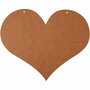 Hart - Groot Hangend MDF Hart - Perfect Voor DIY, Knutselen & Wanddecoratie - Met Ophanggaatjes Voor Eenvoudig Bevestigen - 50x40cm - Dikte 5mm - 1 Stuk