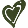 Donkergroen Hart Hout - DIY Houten Hartjes Decoratie - Geverfde Houten Hartjes - Decoratieve Hartjes Set - Houten Harten Decoratie - 25x22 mm - 20 Stuks