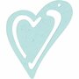 Turquoise Houten Hartjes - DIY Geverfde Houten Hartjes - Turquoise Hartjes voor Decoratie - Creatieve Houten Harten Set - Afmetingen 55x45 mm - 10 Stuks