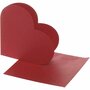 Hartvormige Kaarten - Rood - DIY Wenskaarten Met Enveloppen - Wenskaarten Maken - Knutselpapier - DIY Kaarten - Kaartformaat 12,5x12,5 cm - Envelop 13,5x13,5 cm - Set van 10