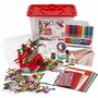Hobbybox - Knutselpakket - Diverse Kleuren - Compleet DIY Pakket met Strasstenen, Satijnlint, Pailletten, Viltstiften & Schaar - Perfect voor Creatieve Workshops & Cadeaus