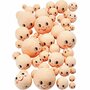 Hoofden - Assortiment Houten Gezichtjes - Houten Kralen Met Blije Gezichten - DIY Knutselfiguren - Licht Beige Houten Ballen - 12+18+22+30+40 mm - 100 Stuks