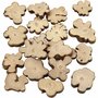 Hout Mix Set - DIY Decoratiemateriaal - 15-40 mm Grootte - Houten Schijven - 230 Gram