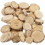 Hout Mix - Rustieke Houten Schijven - 25-45 mm - 7 mm Dikte - 600 gr - Natuurlijke Houtdecoratie voor Knutselen, DIY & Creatieve Decoratie