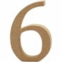 Houten Cijfer 6 - Houten Decoratie Cijfer - DIY Houten Cijfers Voor Knutselen - Houten Cijfer 6 8cm