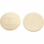 Houten Knopen 40 mm - China Berry - 100 Stuks - Platte Achterkant - Ronde Voorkant - Decoratieve Knopen