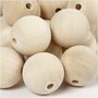 Houten Kraal - Blanco Kralen - DIY Sieraden Maken - Creatieve Houten Kralen - Diameter 30mm - Gatgrootte 5mm - 50 Stuks