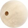 Houten Kraal - Groot Gat Kralen - DIY Sieraden Hout Kralen - Decoratieve Houten Kralen - Diameter 80mm - Gatgrootte 12mm - 1 Stuk