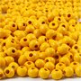 Geverfde Houten Kralen - Gele Houten Kralen - Ronde Kralen - DIY Sieraden - Knutselkralen - Houten Kralen Voor Armbanden - DIY Kralensieraden - 5 mm - Gat 15 mm - 150 Stuks - 6 gr