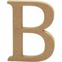 Houten letter B MDF 8 cm