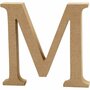 Houten letter M MDF 8 cm