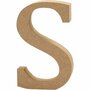 Houten letter S MDF 8 cm