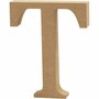 Houten letter T MDF 8 cm