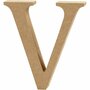 Houten letter V MDF 8 cm