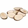 Houten Schijven Met Bast - Boomstamschijfjes Decoratie - DIY Boomstam Schijven - Houten Decoratie Schijfjes Set - 7,5x4,5 cm - Dikte 8 mm - 20 Stuks