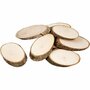 Houten Schijven Met Bast - Boomstamschijfjes voor Knutselen - DIY Houten Schijven Voor Decoratie - Boomstamschijfjes - 79,5x6 cm - Dikte 8 mm - 12 Stuks