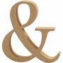 Houten symbool ampersand MDF 8 cm