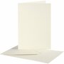 Kaarten & Enveloppen, off-white, afmeting kaart 10,5x15 cm, afmeting envelop 11,5x16,5 cm, 10 set
