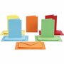 Kaarten En Enveloppen - Kaartenset - Dubbelzijdige Kaarten - DIY - Kaarten Maken - Diverse Kleuren - 10,5x15cm - 220 Gram - Envelop: 11,5x16,5cm - 50 Sets