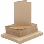 Kaarten En Enveloppen - Kaartenset - Dubbelzijdige Kaarten - DIY - Kaarten Maken - Kraft Bruin - 10,5x15cm - 240 Gram - Envelop: 11,5x16,5cm - 50 Sets